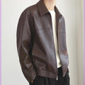 Men's New Motorcycle Clothing Leather Coat