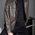 Men's New Motorcycle Clothing Leather Coat