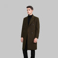 Double Breasted Woolen  Trench Long  Coat