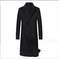 Double Breasted Woolen  Trench Long  Coat