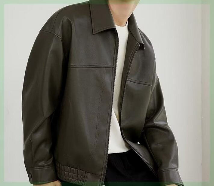 Men's New Motorcycle Clothing Leather Coat