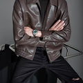 Men's New Motorcycle Clothing Leather Coat