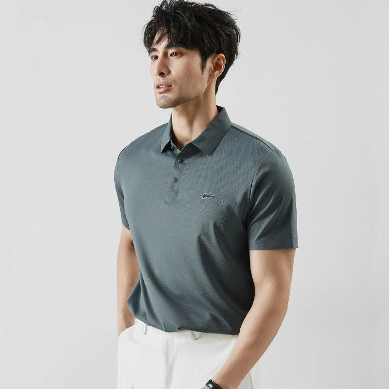 High Elastic Ice Silk polo t-shirt