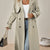 European And American Style Belt Trench Coat Women's High Sense