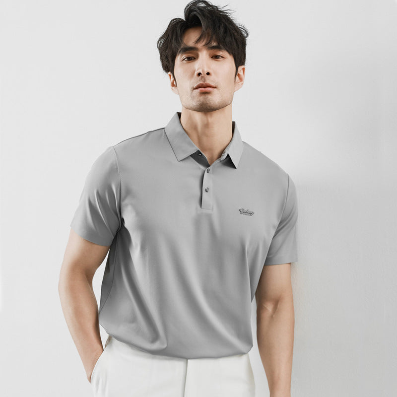 High Elastic Ice Silk polo t-shirt