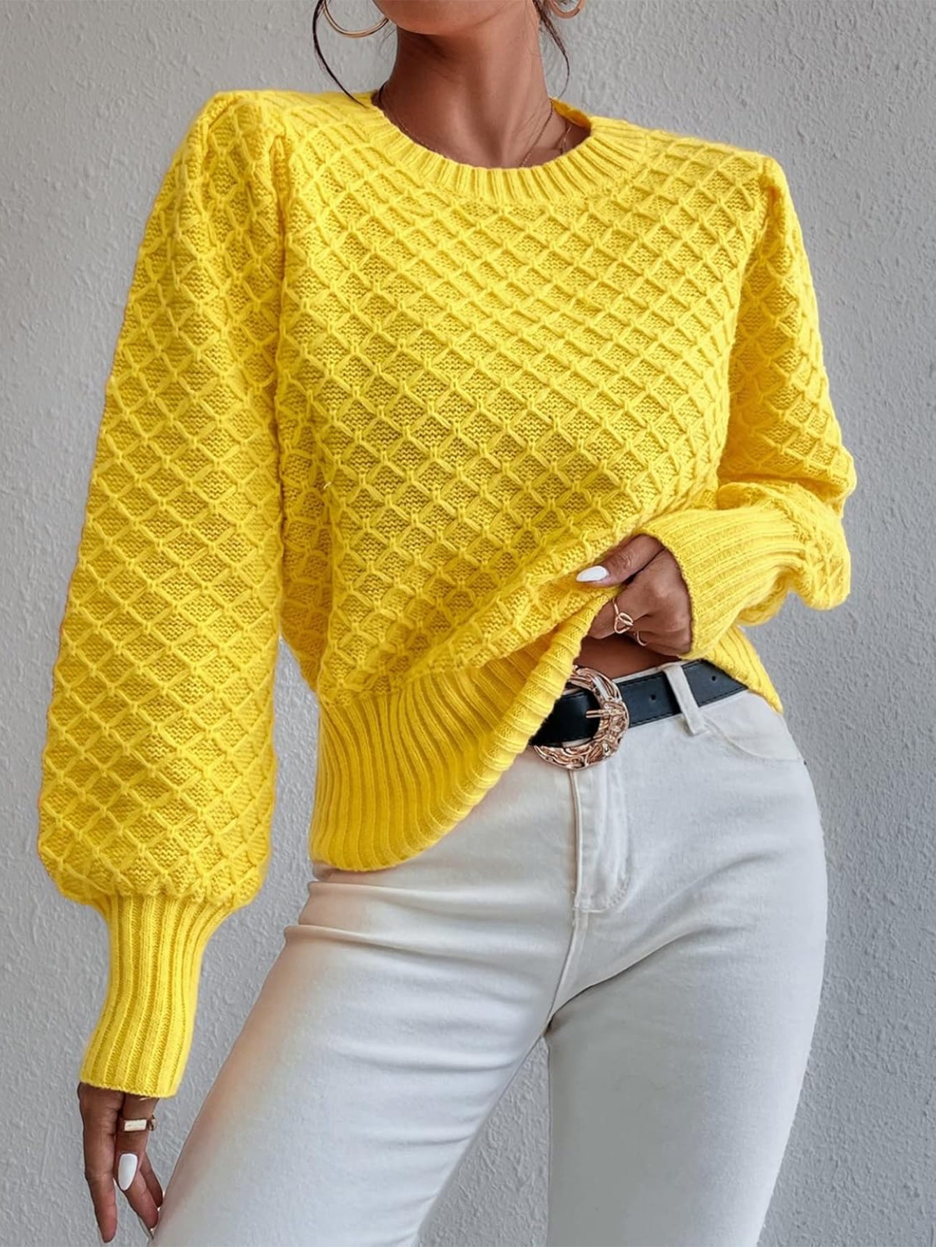 Round Neck Long Sleeve Sweater