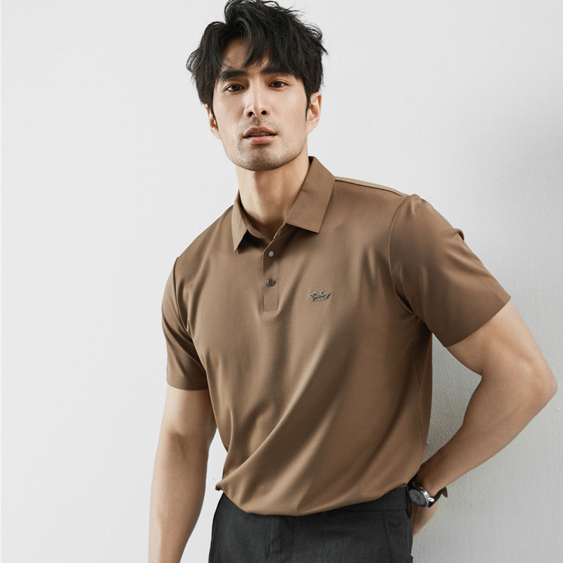 High Elastic Ice Silk polo t-shirt