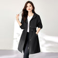 Windbreaker Loose Hooded Mid-length Slimming Coat