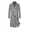 Double Breasted Woolen  Trench Long  Coat