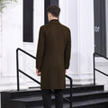 Double Breasted Woolen  Trench Long  Coat